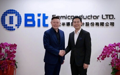 QBit Semiconductorの会長Simon Shen氏とSinChip TechnologyのCEO Tony Liu氏。台北市のQBit本社にて。 (PRNewsfoto/QBit Semiconductor LTD.)